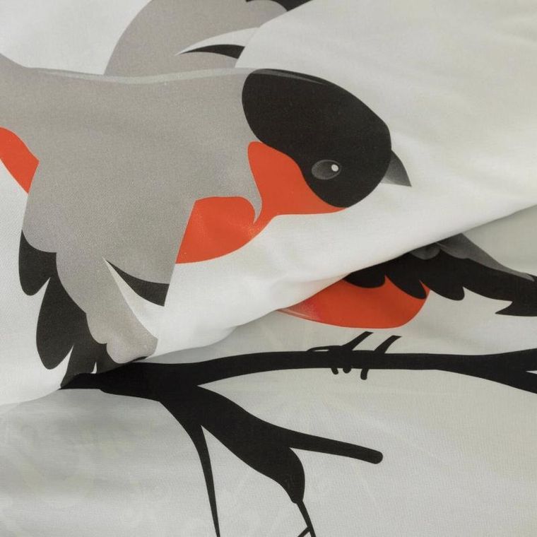 Eurofirany, komplet pościeli świątecznej, Berry, 160-200 cm, biały