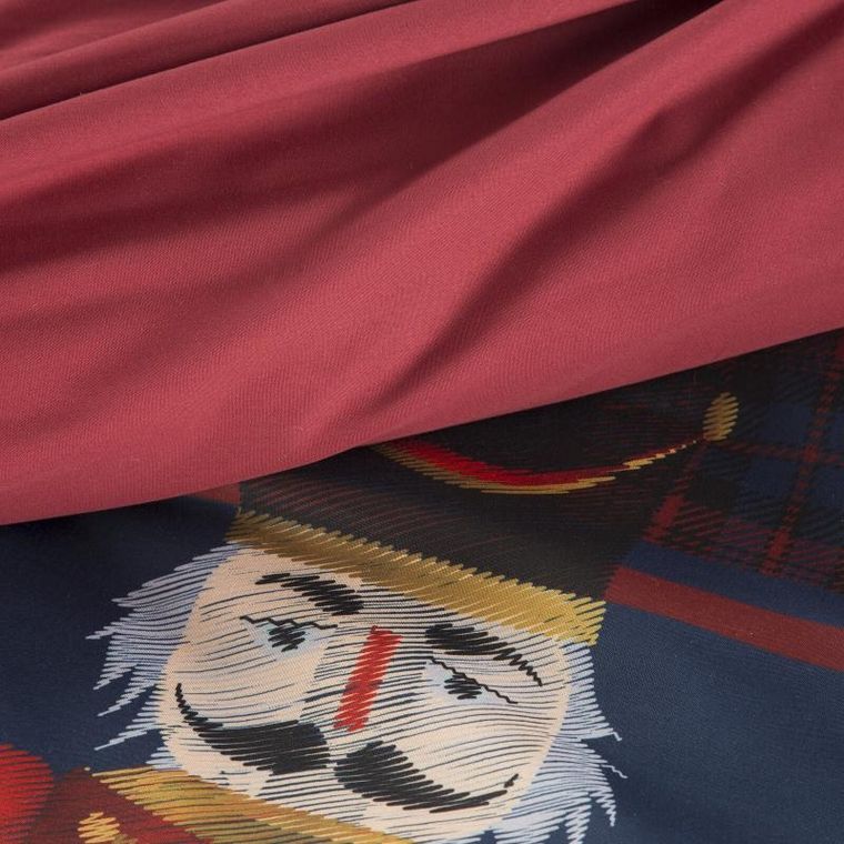 Eurofirany, komplet pościeli świątecznej, Peter03, 160-200 cm, granatowy