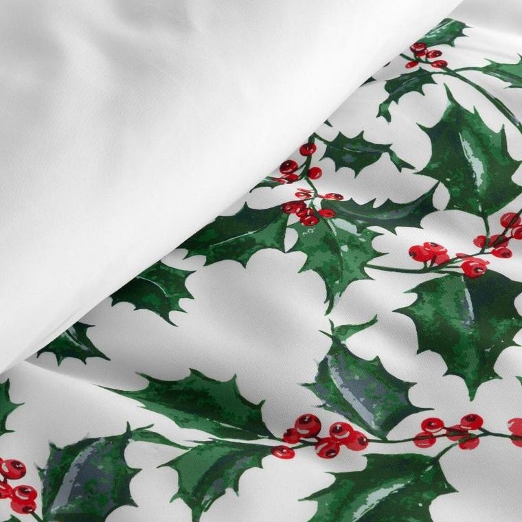 Eurofirany, komplet pościeli świątecznej, Tori, 160-200 cm, biały