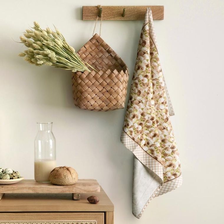 Eurofirany, komplet ręczników kuchennych, 2 szt., Melani, 50-75 cm, beżowy