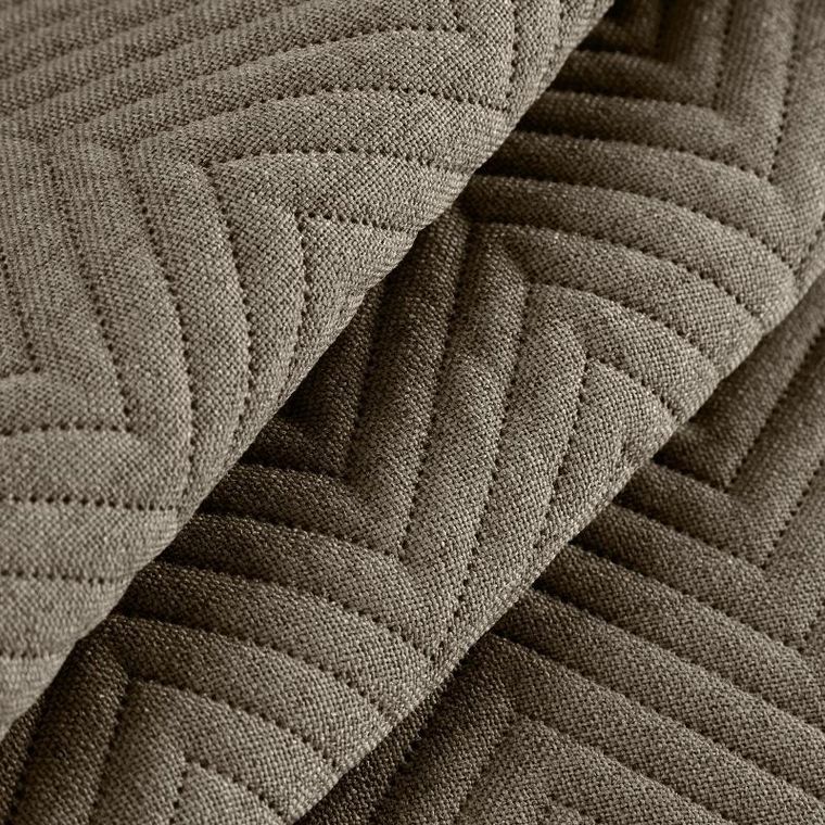 Eurofirany, narzuta len, 220-240 cm, ciemnobeżowy