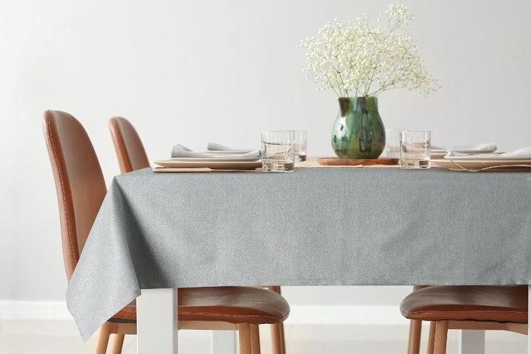 Eurofirany, obrus flash, 85-85 cm, naturalny