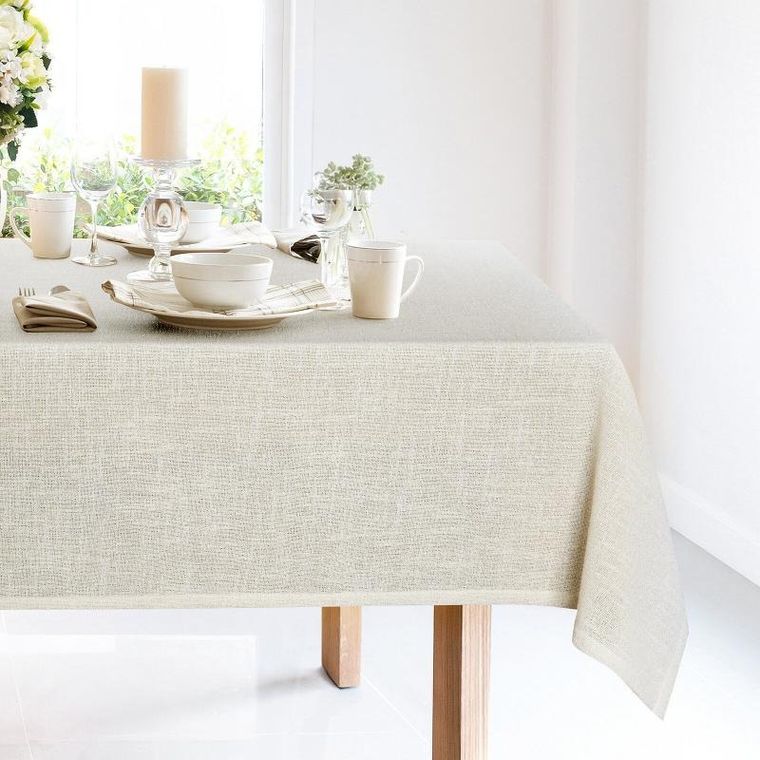 Eurofirany, obrus Ines, 140-220 cm, kremowy