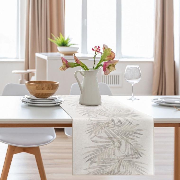 Eurofirany, obrus Ines, 145-300 cm, beżowy