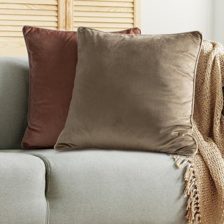 Eurofirany, poszewka Gaja 2, 45-45 cm, stalowy