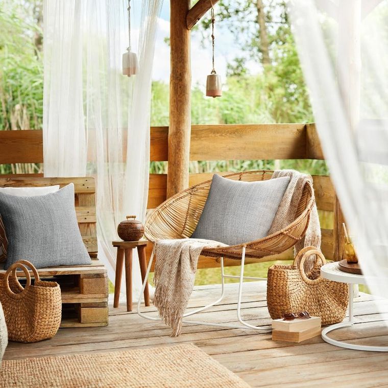 Eurofirany, poszewka, Garden3, 45-45 cm, srebrny