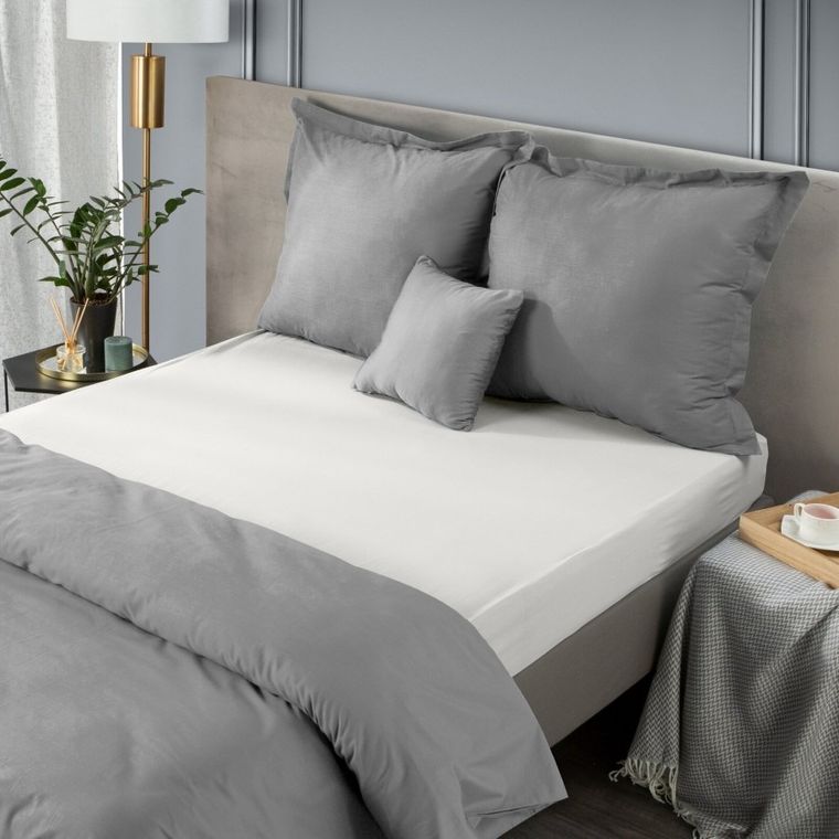 Eurofirany, prześcieradło Nova, 180-210 cm, jasnoszary