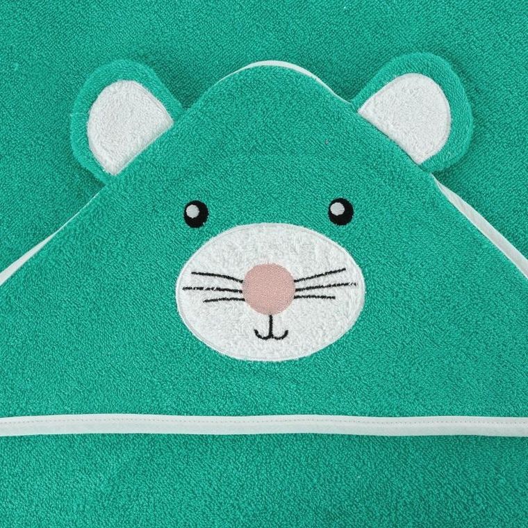 Eurofirany, ręcznik dziecięcy baby, 100-100 cm, miętowy