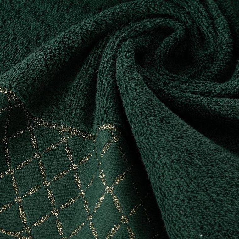 Eurofirany, ręcznik Layla, 50-90 cm, ciemnozielony
