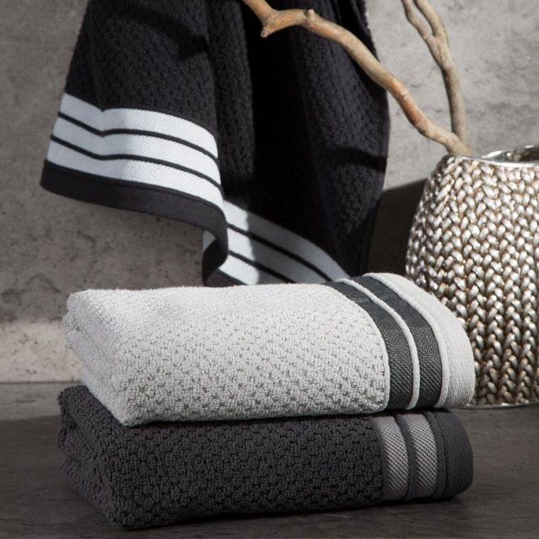 Eurofirany, ręcznik Madlen, 30-50 cm, granatowy