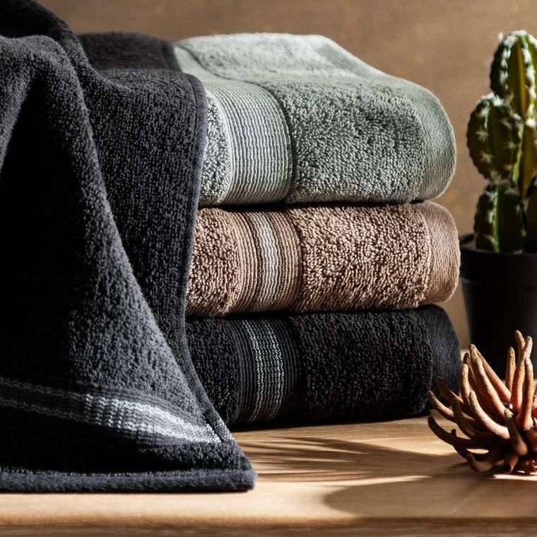 Eurofirany, ręcznik Tris, 50-90 cm, czarny