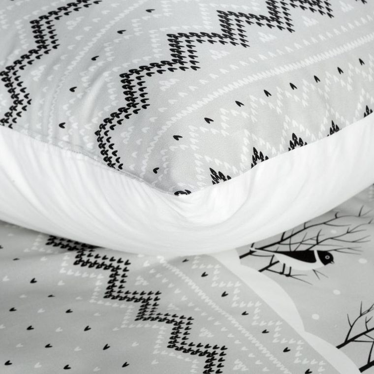 Eurofirany, świąteczny komplet pościeli, Tasha, 160-200 cm, biały