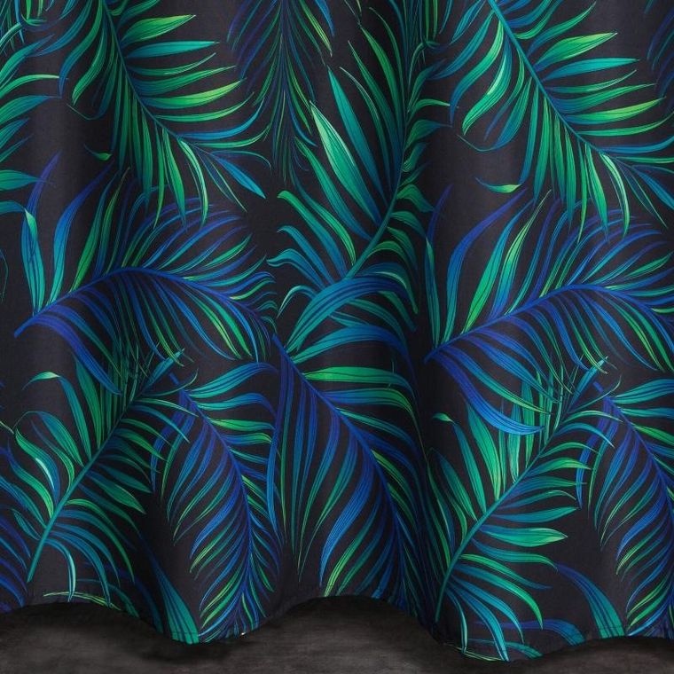 Eurofirany, zasłona gotowa, d91 Palms, zielony