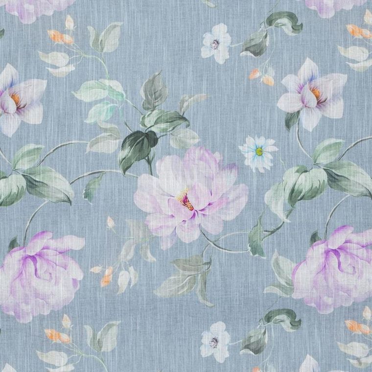 Eurofirany, zasłona gotowa, Flora, 140-250 cm, srebrny