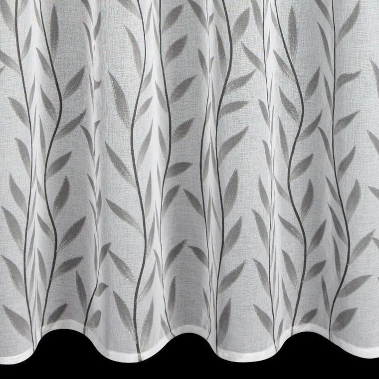 Eurofirany, zasłona gotowa, Glori, na taśmie, 140-270 cm, biały