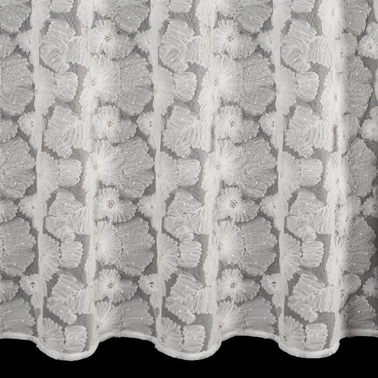 Eurofirany, zasłona gotowa, Jasmin, 140-250 cm, biały