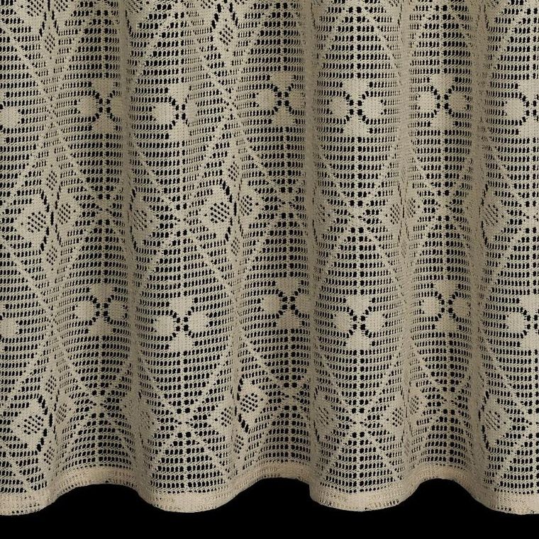 Eurofirany, zasłona gotowa, Nela, na taśmie 140-270 cm, naturalny