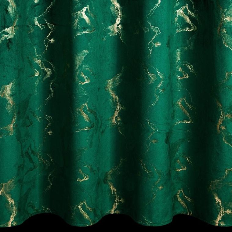 Eurofirany, zasłona gotowa, Raja, na taśmie, 140-270 cm, ciemnozielony