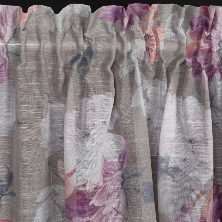 Eurofirany, zasłona gotowa, Sherry, na taśmie, 140-300 cm, srebrny