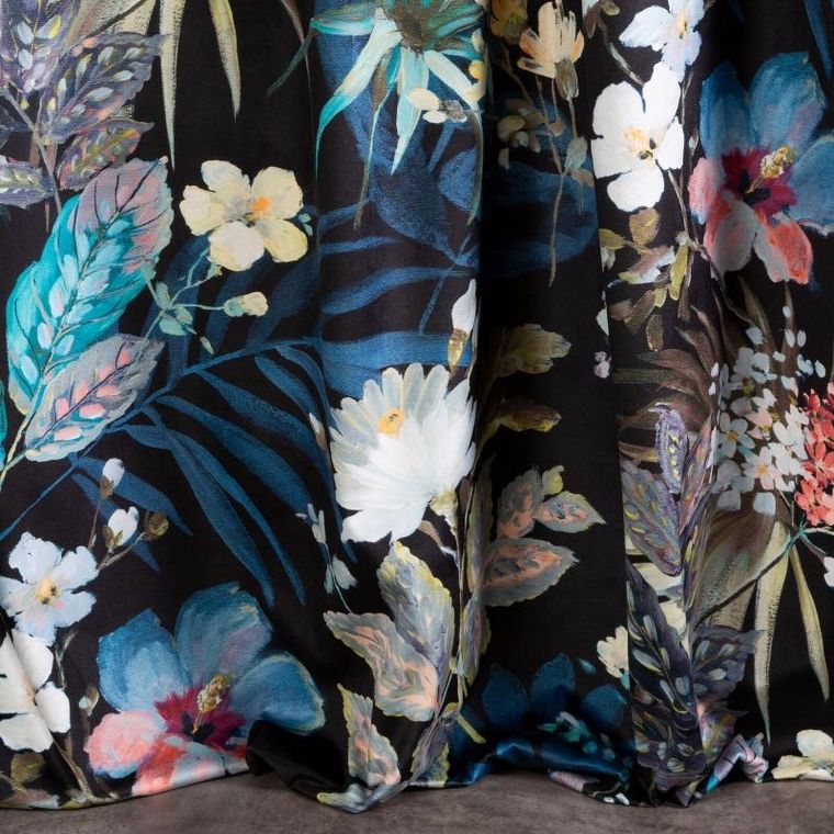 Eurofirany, zasłona zaciemniająca gotowa, Alani, 140-270 cm, czarny