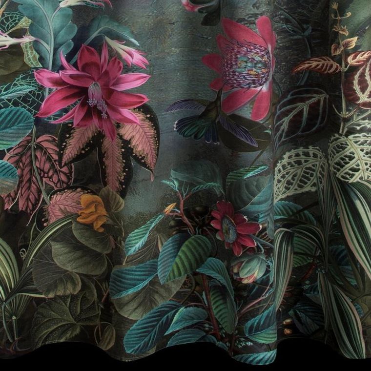 Eurofirany, zasłona zaciemniająca gotowa, Aline, 140-250 cm, ciemnozielony