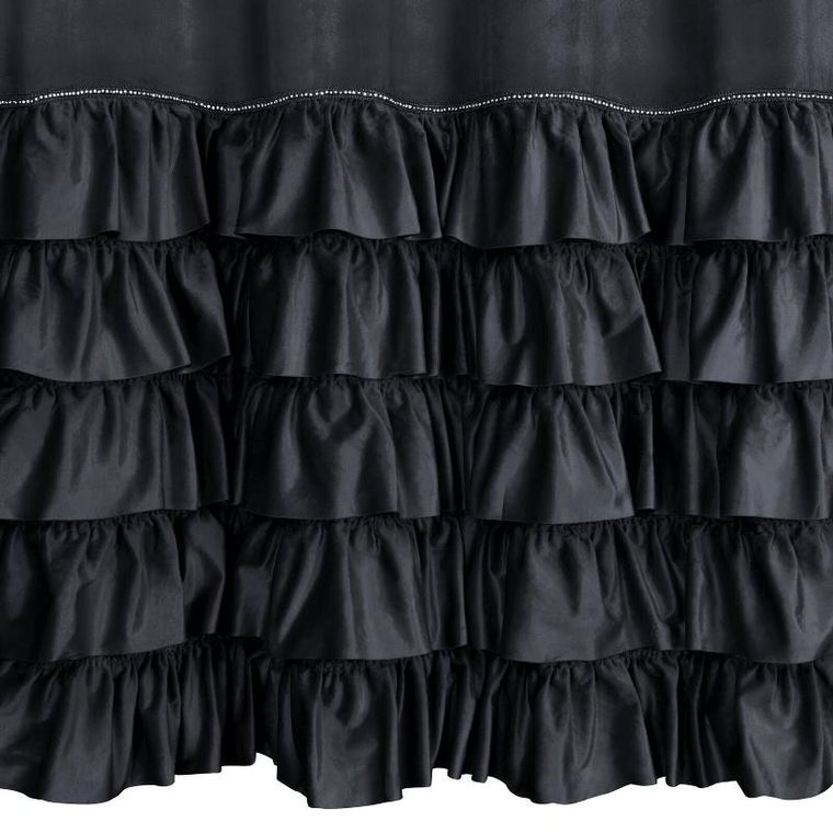 Eurofirany, zasłona zaciemniająca gotowa, Carli, 140-250 cm, czarny