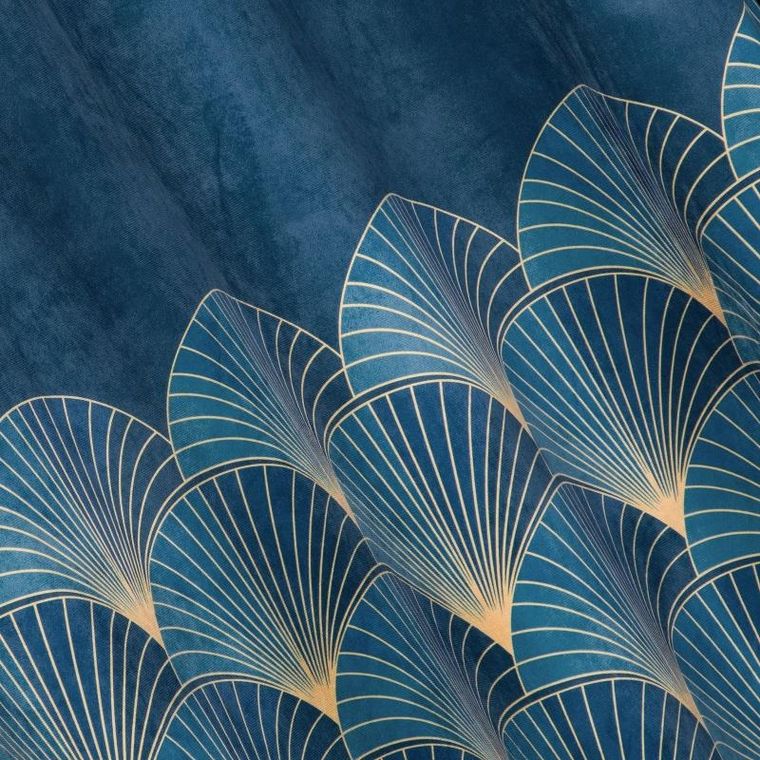 Eurofirany, zasłona zaciemniająca gotowa, d91, Gina, 140-250 cm, granatowy