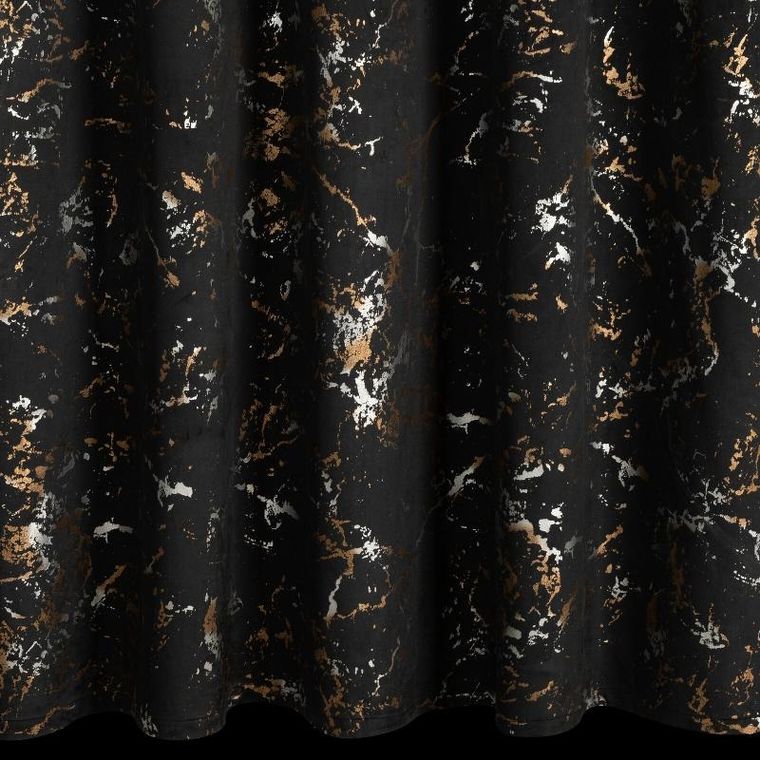 Eurofirany, zasłona zaciemniająca gotowa, Dori, na taśmie, 140-270 cm, czarny