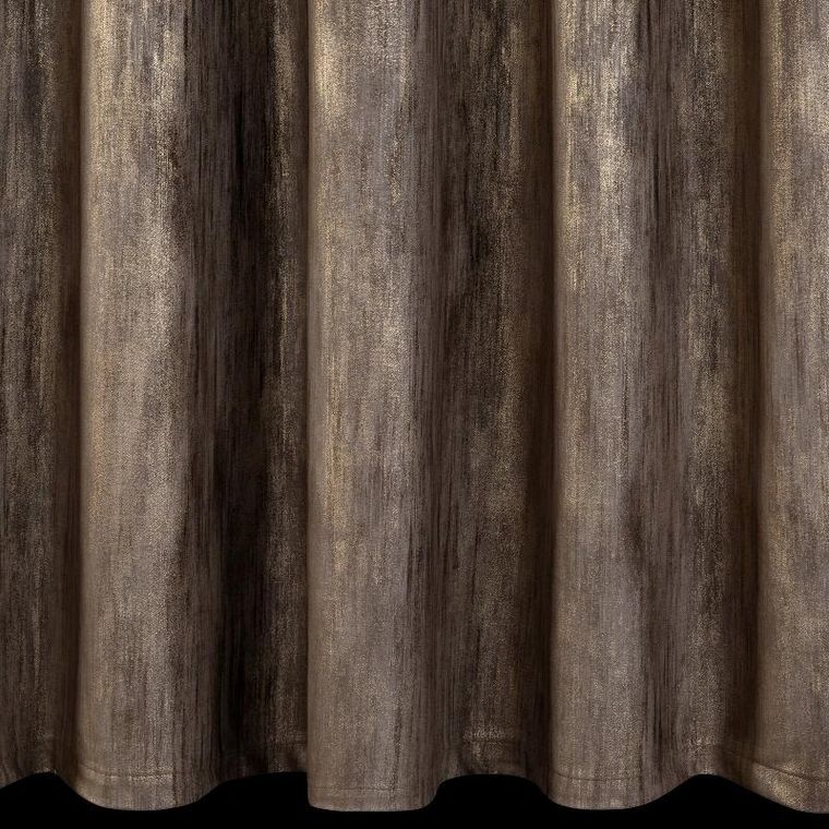 Eurofirany, zasłona zaciemniająca gotowa, Estel, na taśmie, 140-270 cm, brązowy