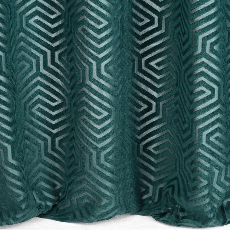 Eurofirany, zasłona zaciemniająca gotowa, Inga, na taśmie, 140-250 cm, turkusowy