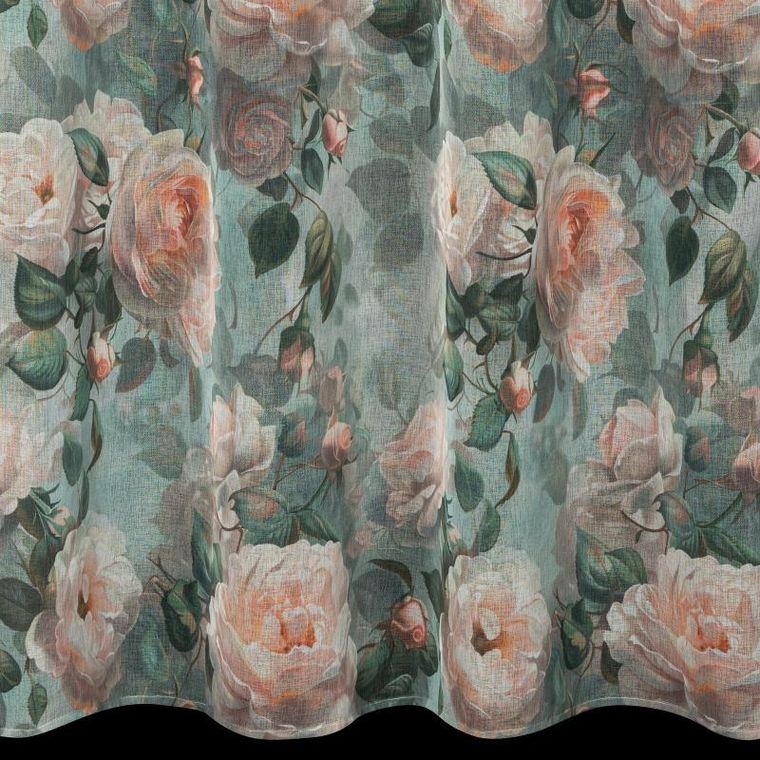 Eurofirany, zasłona zaciemniająca gotowa, Inka, 140-250 cm, miętowy