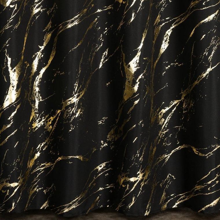 Eurofirany, zasłona zaciemniająca gotowa, Lani, 140-250 cm, czarny