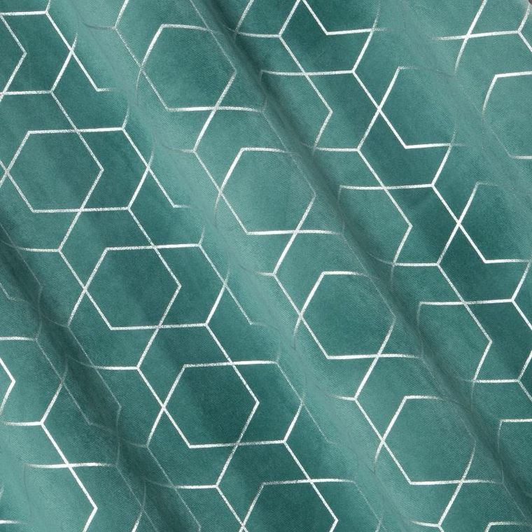 Eurofirany, zasłona zaciemniająca gotowa, Mandi, 135-250 cm, turkusowy