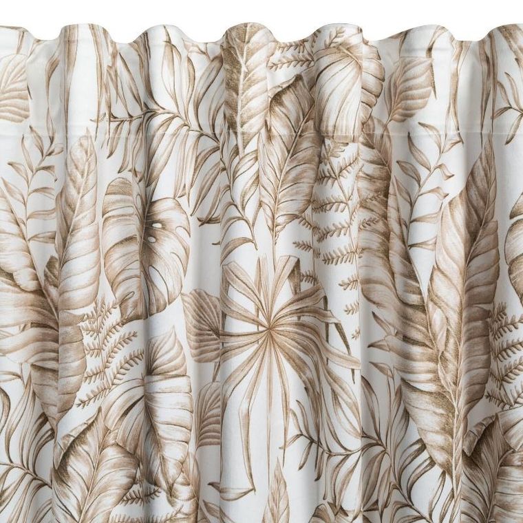 Eurofirany, zasłona zaciemniająca gotowa, Saba, na taśmie, 140-270 cm, biały