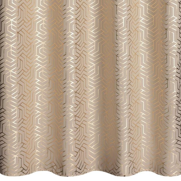 Eurofirany, zasłona zaciemniająca gotowa, Semi, 140-250 cm, beżowy