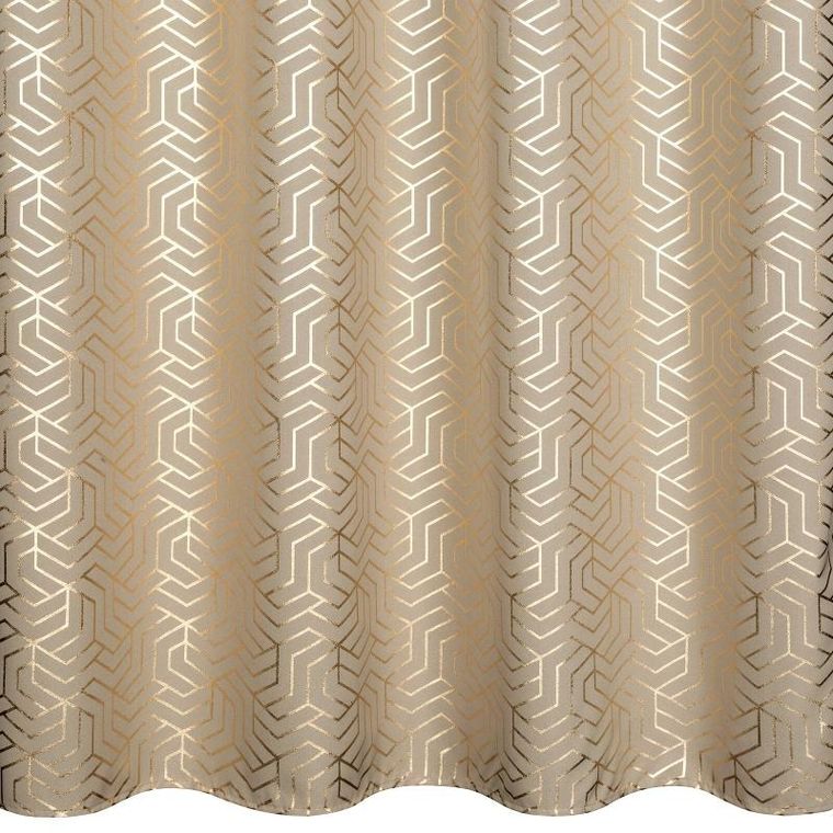 Eurofirany, zasłona zaciemniająca gotowa, Semi, 140-250 cm, ciemnobeżowy