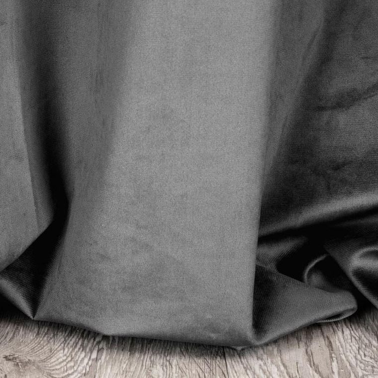 Eurofirany, zasłona zaciemniająca gotowa, Velvet, 140-250 cm, stalowy