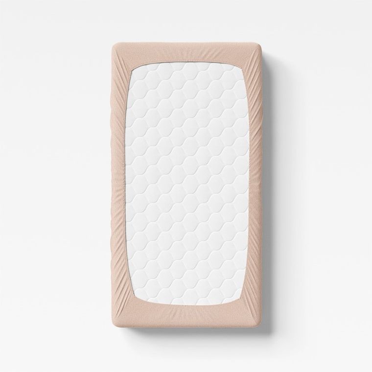 Ewa Klucze Eevi, prześcieradło frotte, beżowe, 120-60 cm