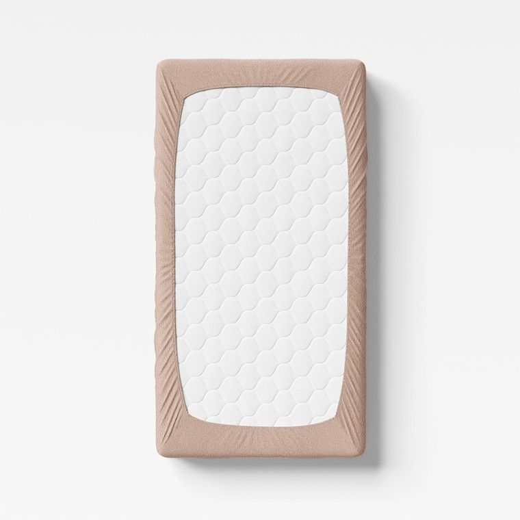 Ewa Klucze Eevi, prześcieradło frotte, brązowe, 120-60 cm