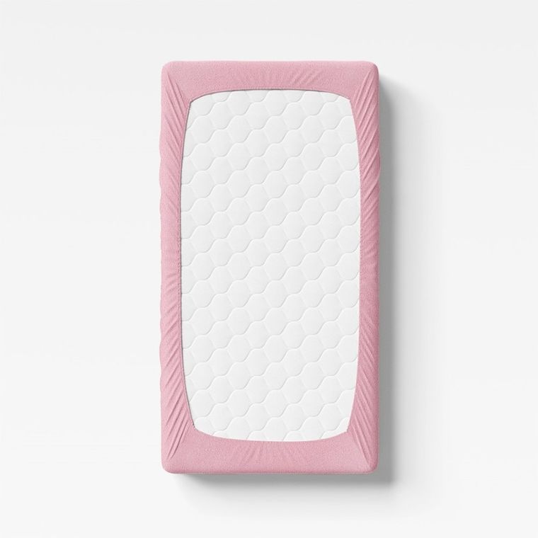 Ewa Klucze Eevi, prześcieradło frotte, różowe, 120-60 cm