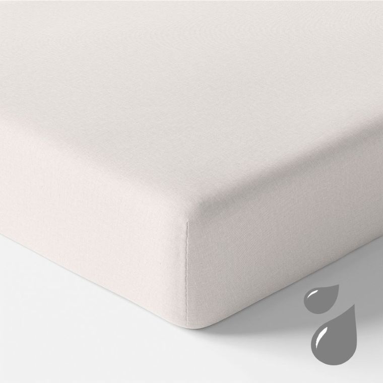 Ewa Klucze Eevi, prześcieradło nieprzemakalne, ecru, 120-60 cm