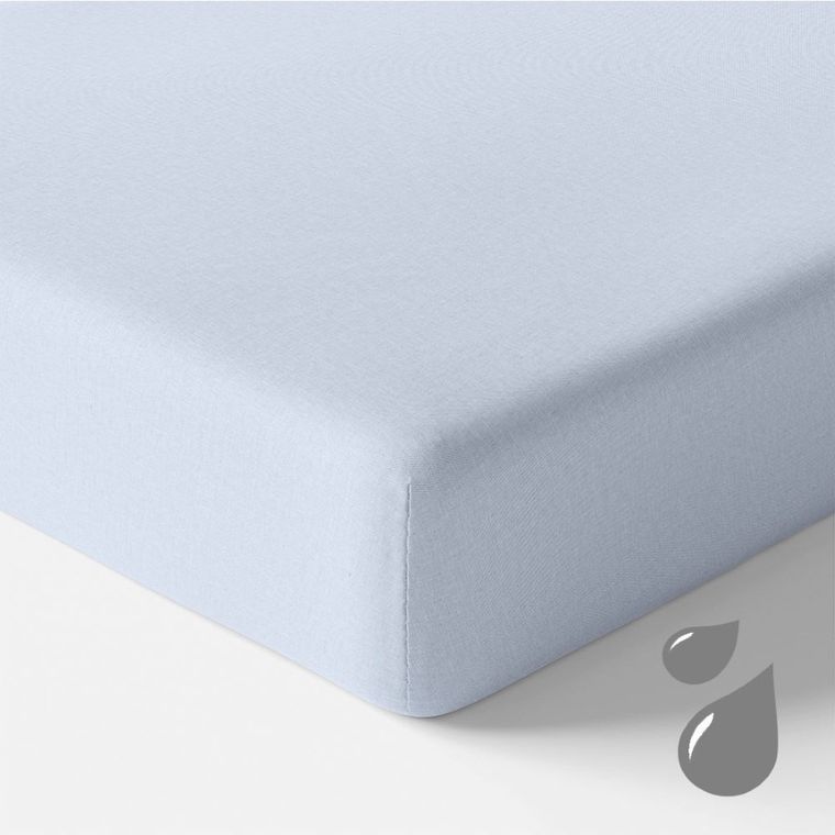 Ewa Klucze Eevi, prześcieradło nieprzemakalne, jasno niebieskie, 120-60 cm