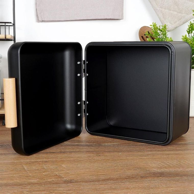 Excellent Houseware, chlebak metalowy, czarny