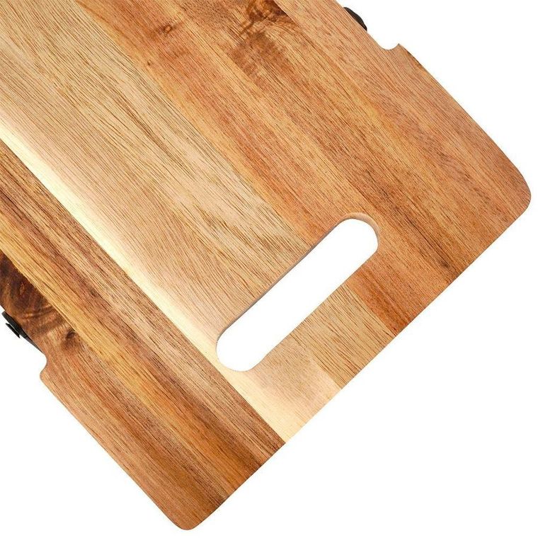 Excellent Houseware, drewniana deska do serwowania, na składanych nóżkach, 67.5-19,3-7.5 cm