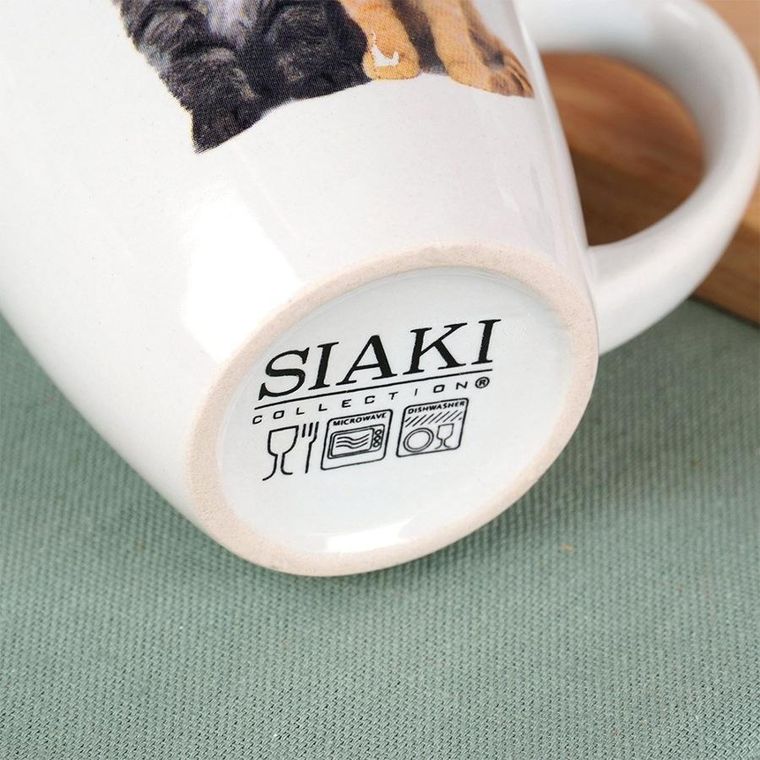 Excellent Houseware, kubki ceramiczne, 220 ml, 3 szt.