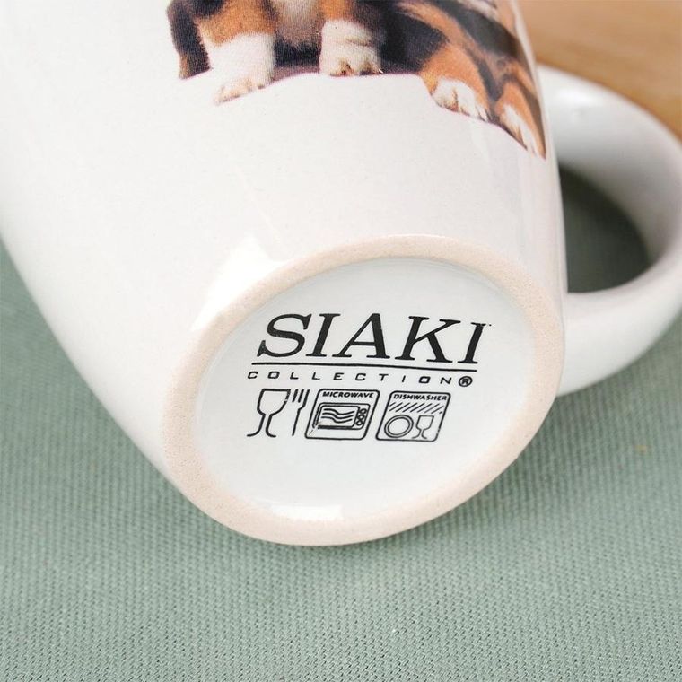 Excellent Houseware, kubki ceramiczne, 220 ml, 3 szt.