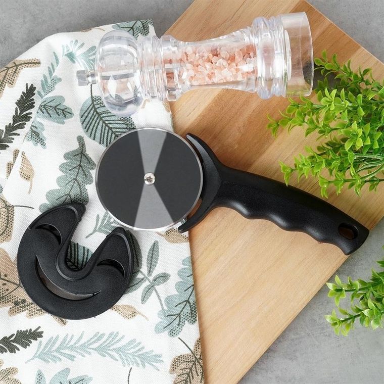 Excellent Houseware, nóż do pizzy, stalowy okrągły, 20 cm