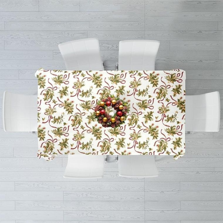 Excellent Houseware, obrus świąteczny plamoodporny, 180-130 cm