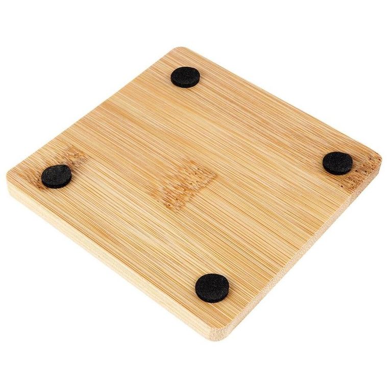 Excellent Houseware, podstawki pod kubek, drewniane kwadratowe, 4 szt.