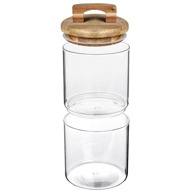 Excellent Houseware, pojemnik kuchenny, szklany z uszczelką i pokrywką, 600 ml